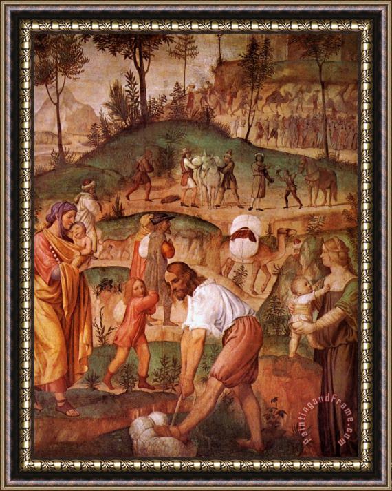Bernardino Luini Rest on The Flight to Egypt [detail] Framed Painting